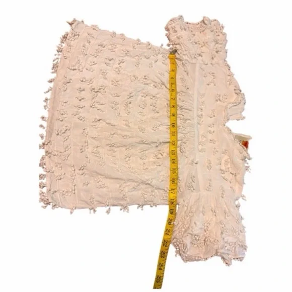 FARM Rio Eucalyptus Seed Fringe Detail Blouse XS NWT White Embroidered Boho Top - Picture 4 of 15